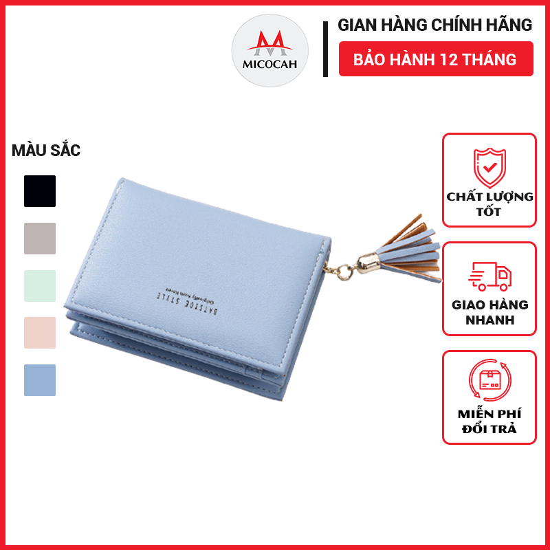 Ví nữ mini cầm tay BATSIOE nhỏ gọn nhiều ngăn đựng tiền cute dễ thương da cao cấp siêu đẹp giá rẻ BS02 - Micocah Mall