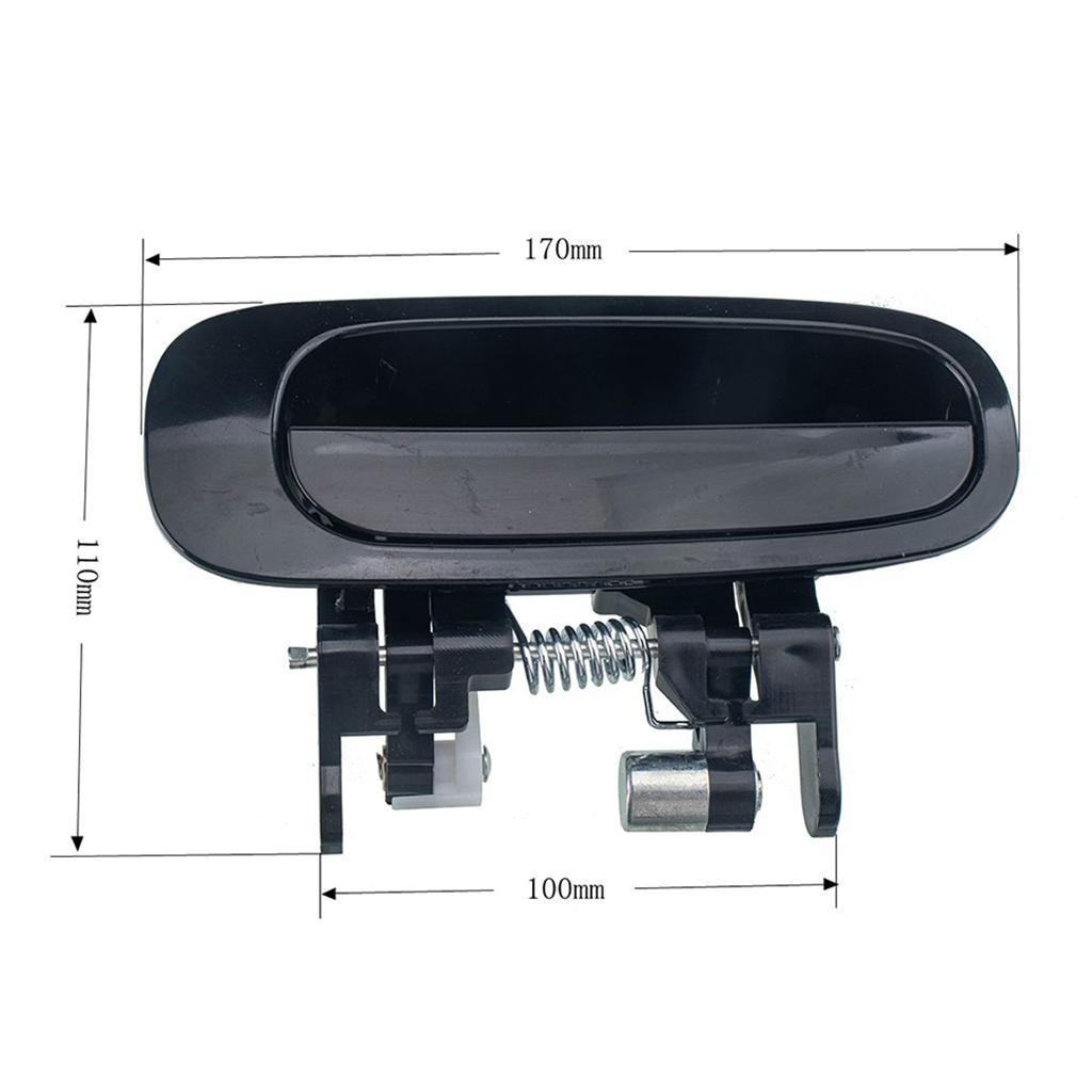 Exterior Rear Left Driver Side Door Handle for 98-02 TOYOTA COROLLA - Black