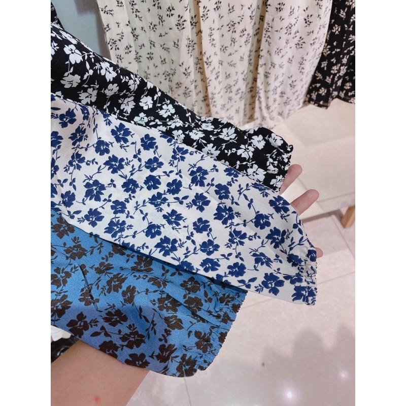 váy hoa nhí vintage chéo cổ dáng dài Ulzzang style  VKE 9171 Hàng Quảng Châu