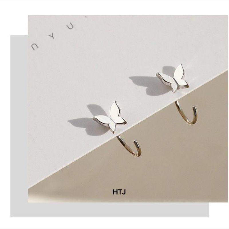 Bông tai bạc nữ- Bông tai bạc hình bướm cá tính