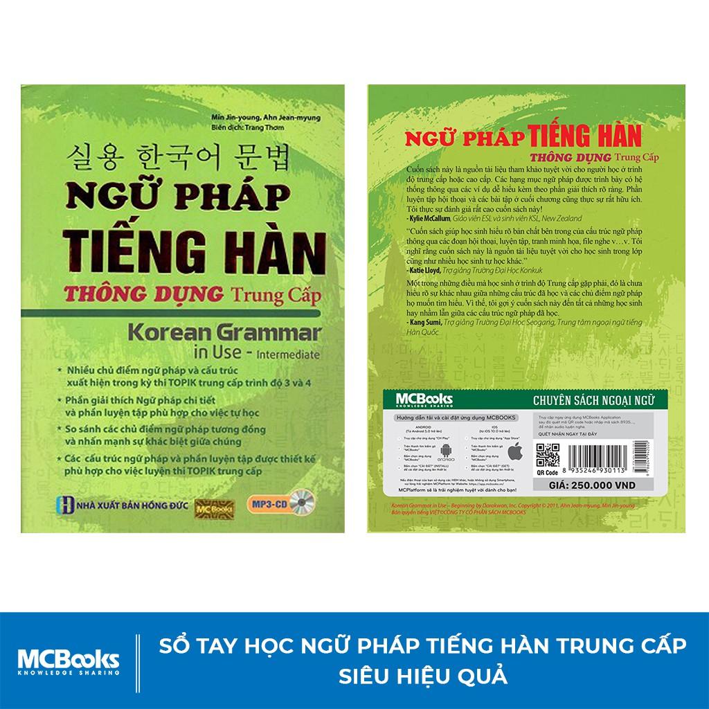 Sách - Ngữ Pháp Tiếng Hàn Thông Dụng Trình Độ Trung Cấp - Korean Grammar in use Intermediate