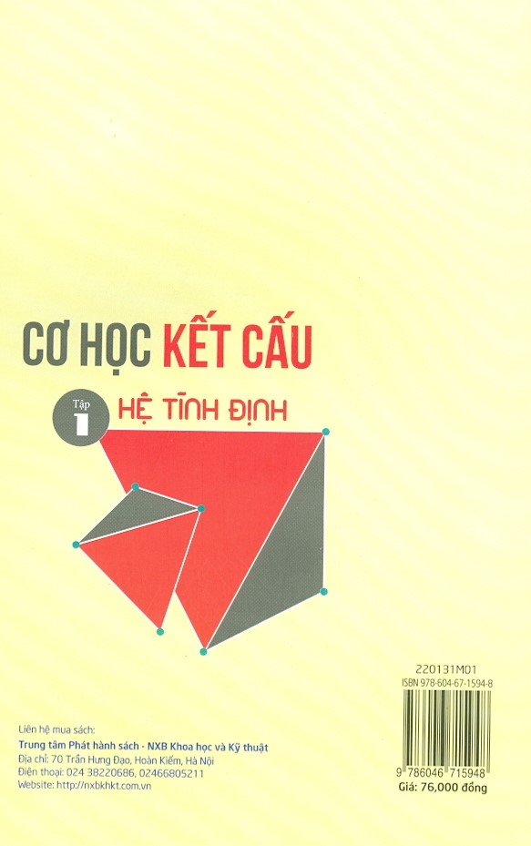 Cơ Học Kết Cấu - Tập 1 - Hệ Tĩnh Định (Tái bản năm 2020)