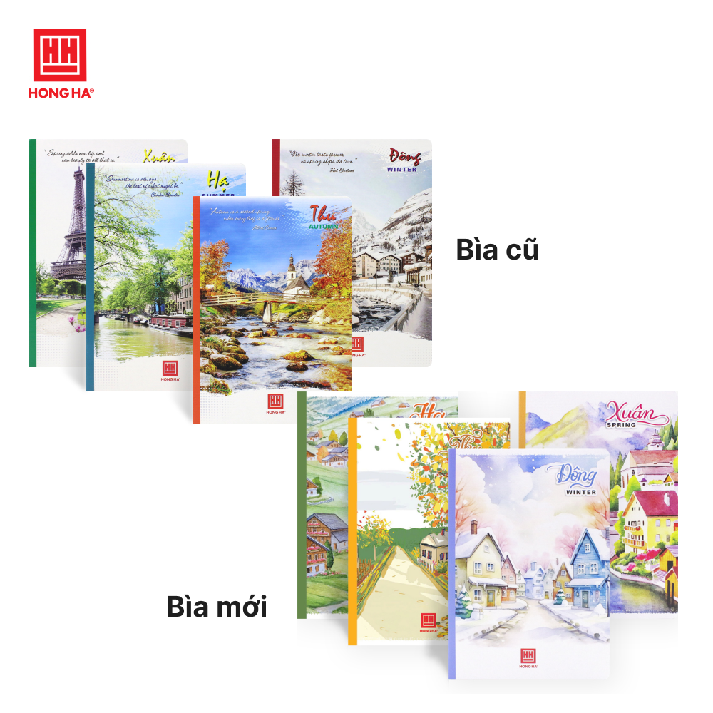 Vở kẻ ngang 72 trang Pupil Bốn Mùa Hồng Hà - 1004