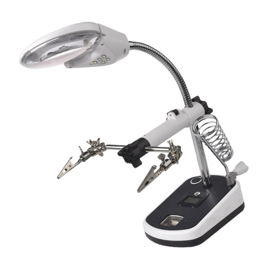 Prettyia Led Auxiliary Clip  Desk Lamp  Tool for Soldering