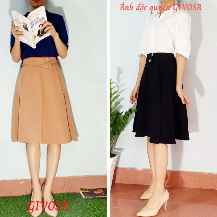 Chân váy Goness dáng xoè công sở chất vải cao cấp