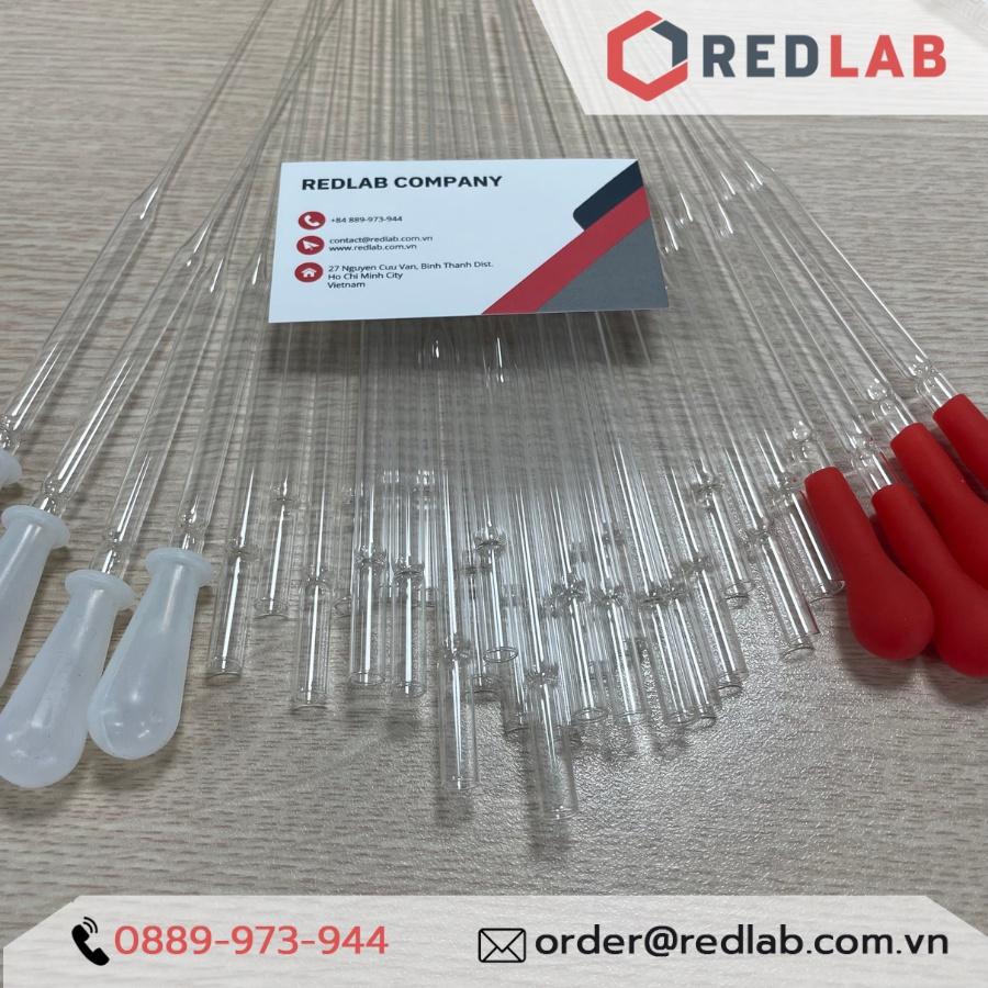 Combo Pipet Paster Thủy Tinh 15cm 23cm và Quả bóp Cao su / Silicon đi kèm