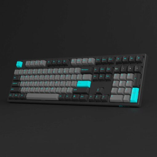 AKKO 3108 Plus Black &amp; Cyan (Foam tiêu âm / AKKO CS switch) - Hàng chính hãng