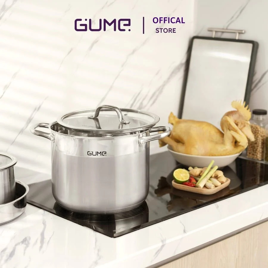 Bộ 3 nồi Inox đáy 5 Lớp GUME GMP20 Hàn Quốc Hàng chính hãng
