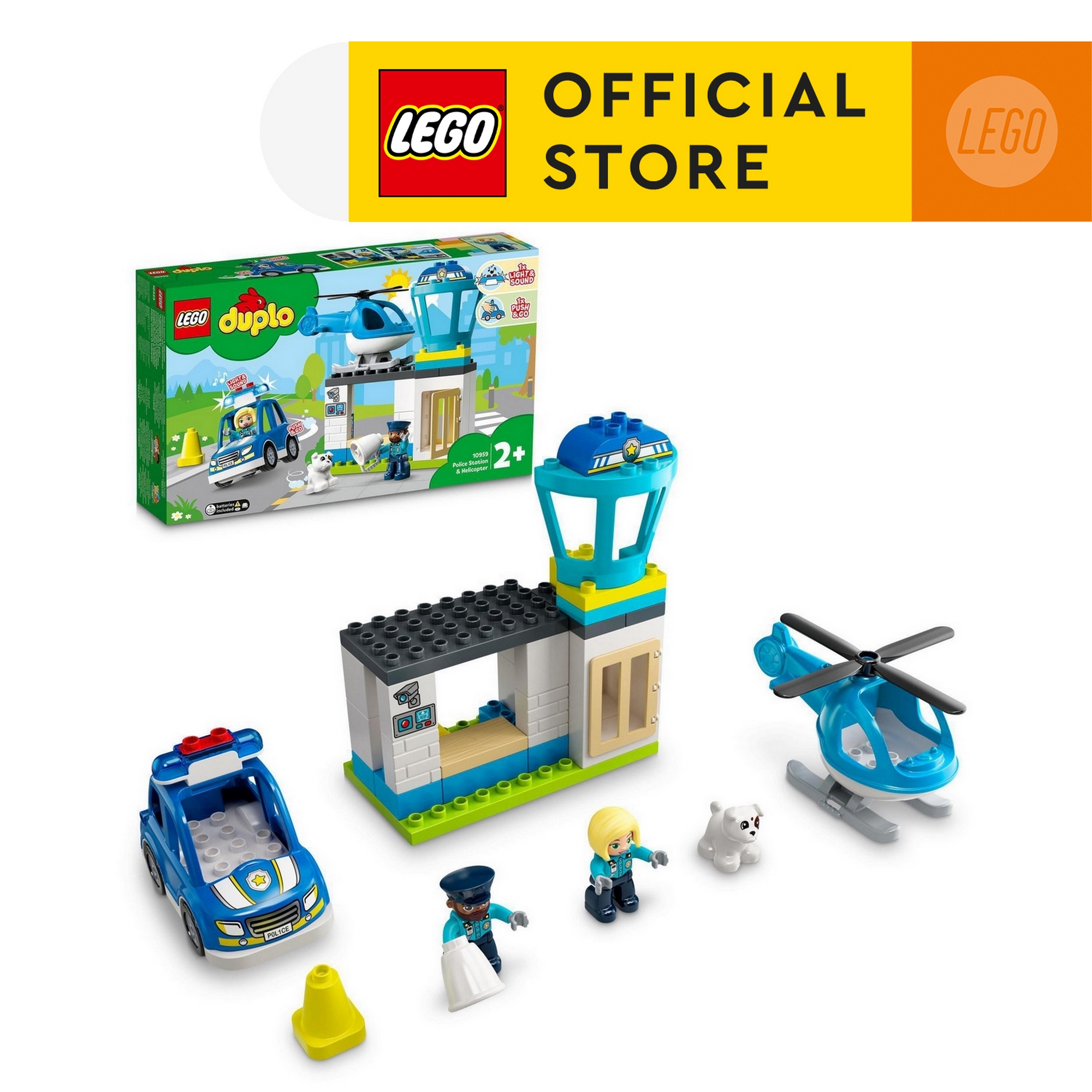 LEGO DUPLO 10959 Trạm cảnh sát và Trực Thăng (40 chi tiết)