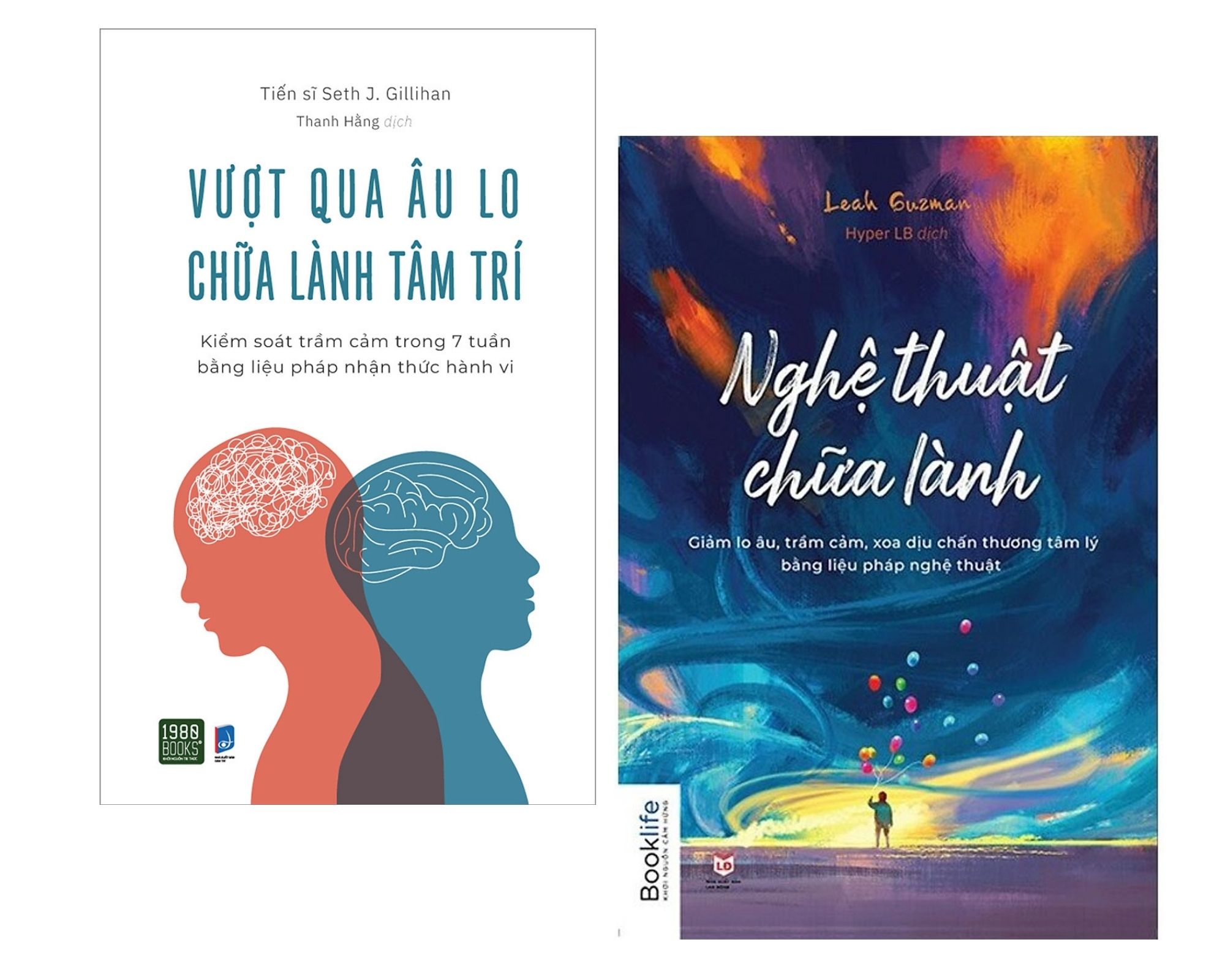 Combo sách chữa lành tâm hồn: Vượt qua âu lo, chữa lành tâm trí + Nghệ thuật chữa lành