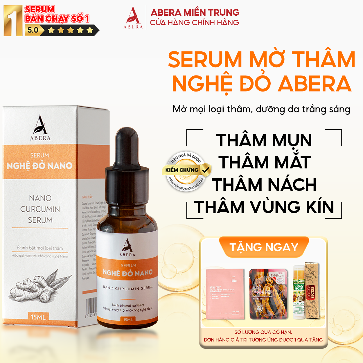 Serum Nghệ Đỏ Nano ABERA - Đánh bật mọi loại thâm