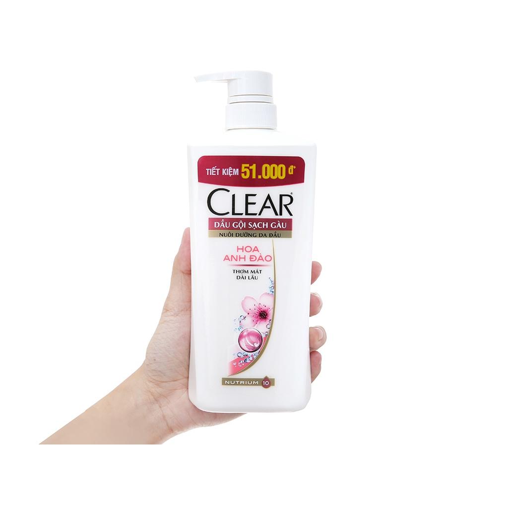 Combo 2 Dầu gội sạch gầu Clear Hoa Anh Đào 630g