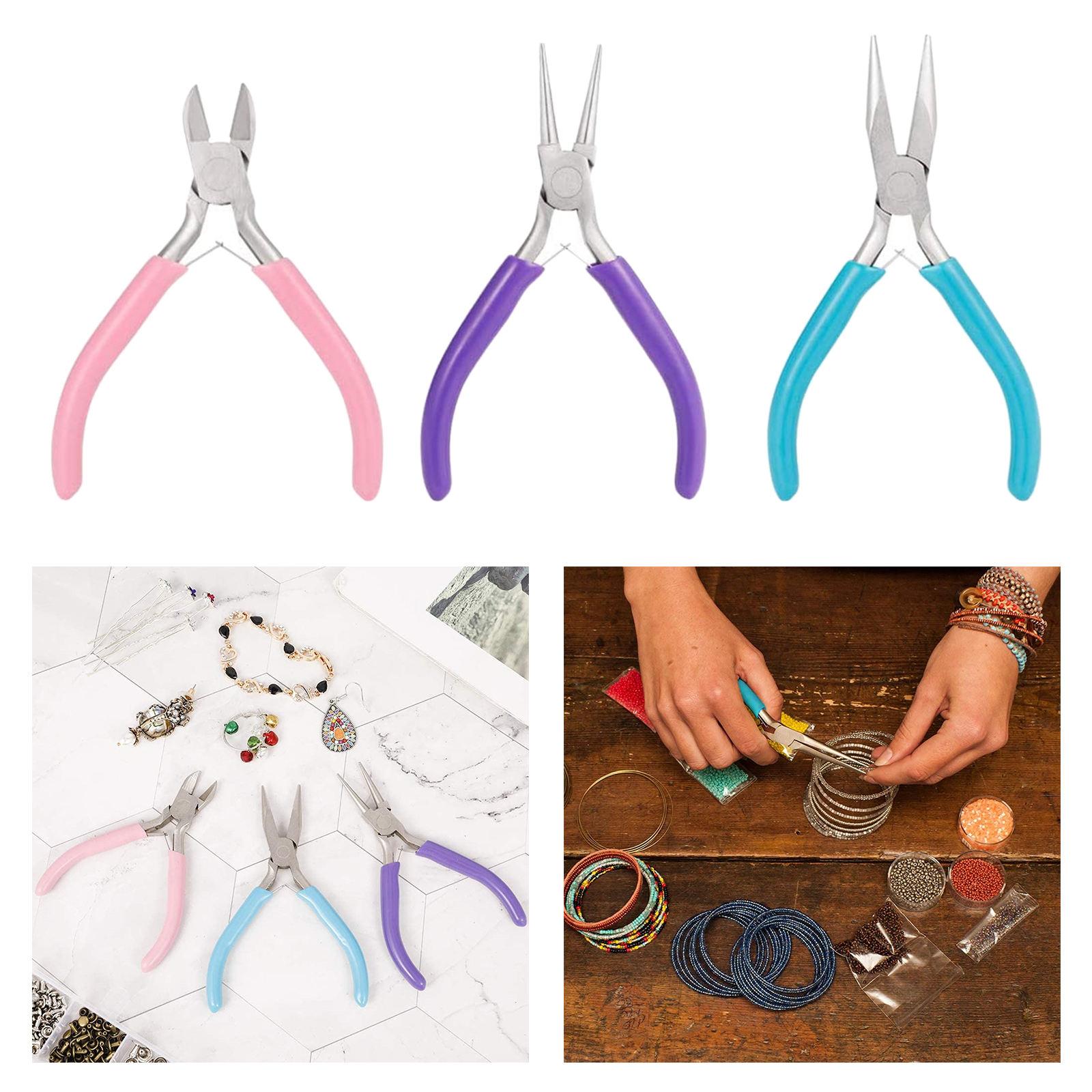 Tricolor Nose Pliers Wire Wrapping Pliers Jewelry Making Tool DIY Bracelet