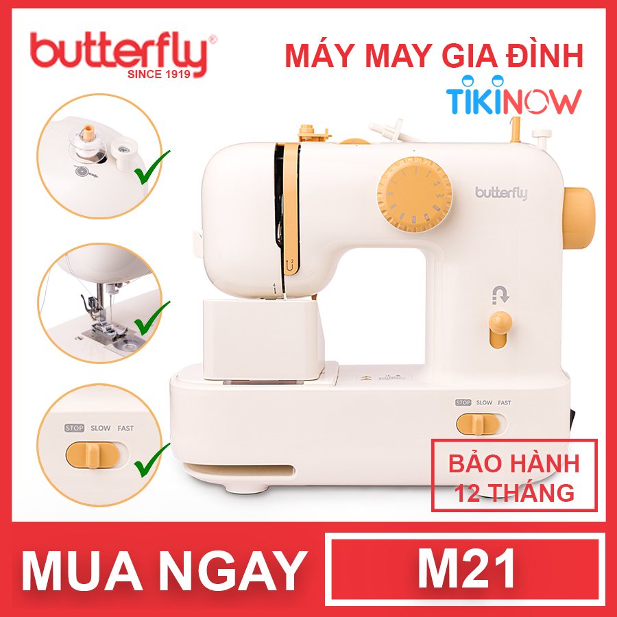 Máy May Gia Đình Cơ Bản Butterfly M21 - Hàng Chính Hãng