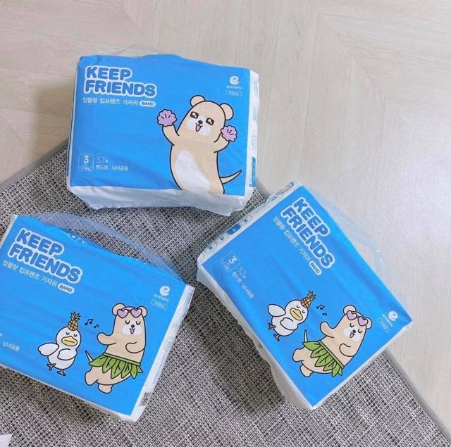 ( Date T6,7 / 2024 ) Combo 2 Bịch Tã Dán Hàn Quốc ENBLANC KEEP FRIENDS Cho Bé Size M (5-10kg) 32 Miếng Thấm Hút Nhanh, Chống Tràn, Khô Thoáng