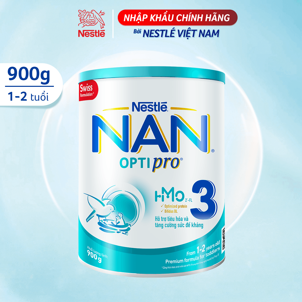 Sữa Bột Nestlé NAN OPTIPRO HM-O 3 900g