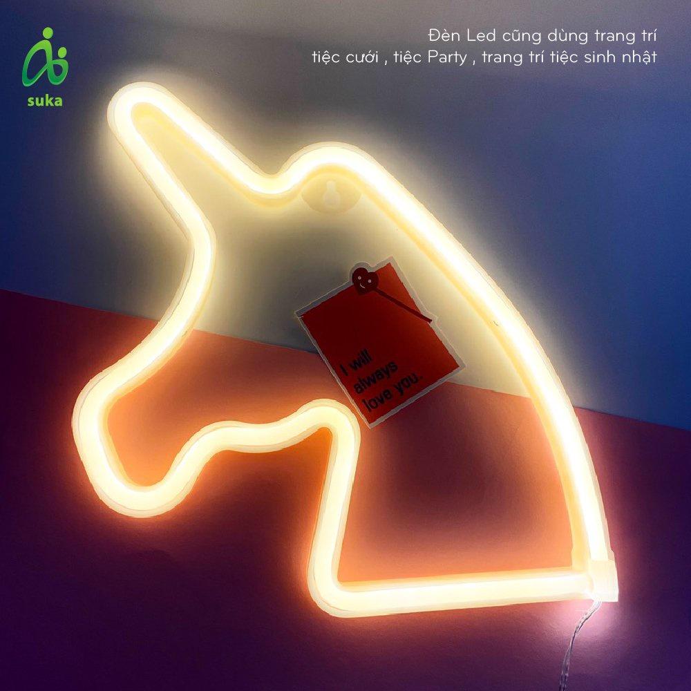 Đèn led Unicorn Neon light, trang trí phòng ngủ, dercor làm đẹp SK