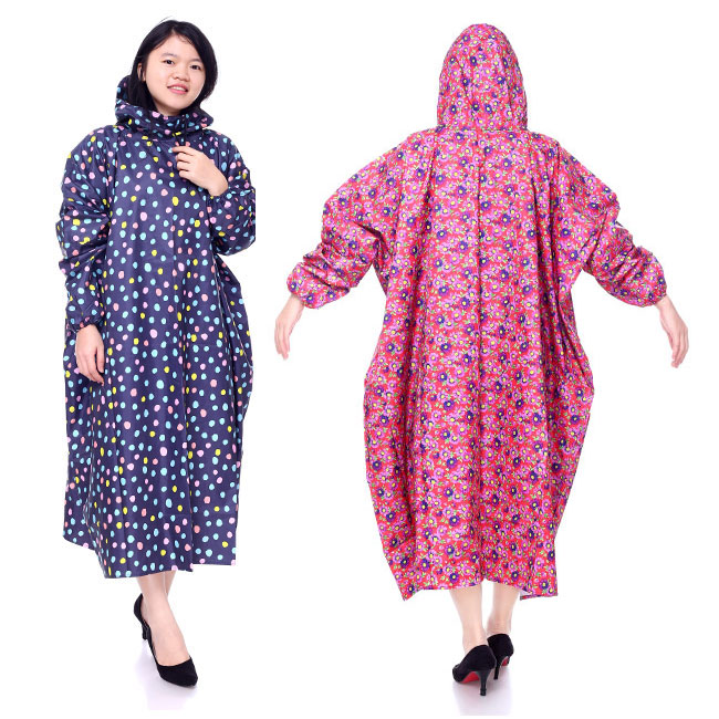Áo Mưa Bít Vải Dù 1m4 Hoa Không Thấm Nước