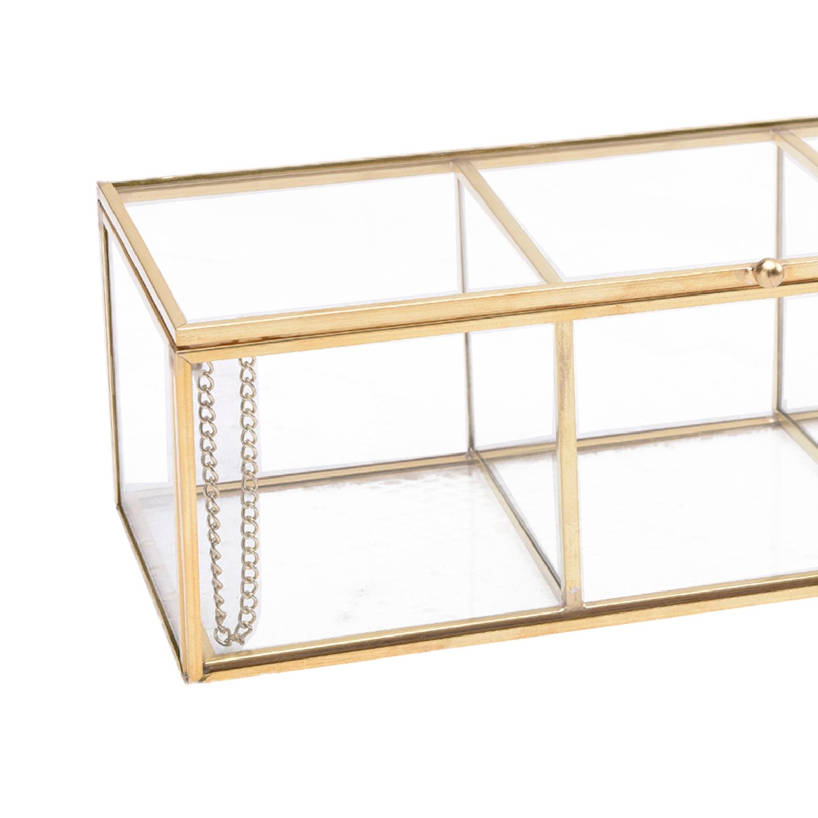 2X Copper Frame Storage Organizer Box Make Up Brush Holder Storage Case