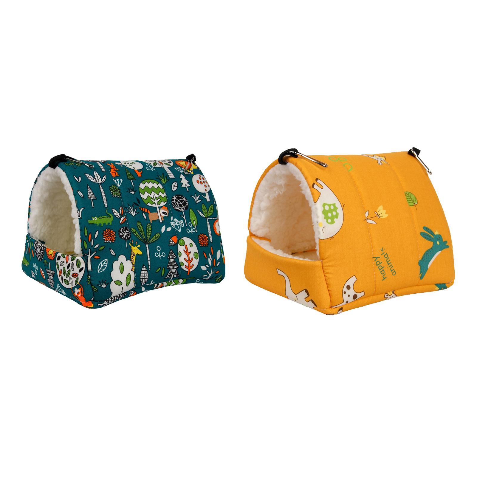 2x Soft Hamster Hammock Bed Sleeping Hamster Cave Hanging for