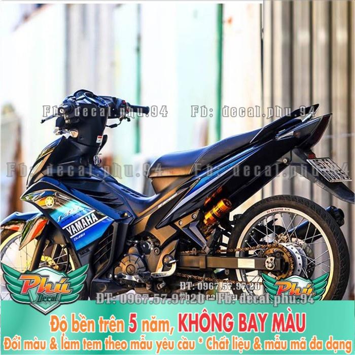 Tem rời EX 2011-2014 đen xanh Yamaha -1