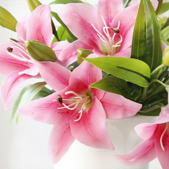 Cành hoa ly 2 bông 1 nụ