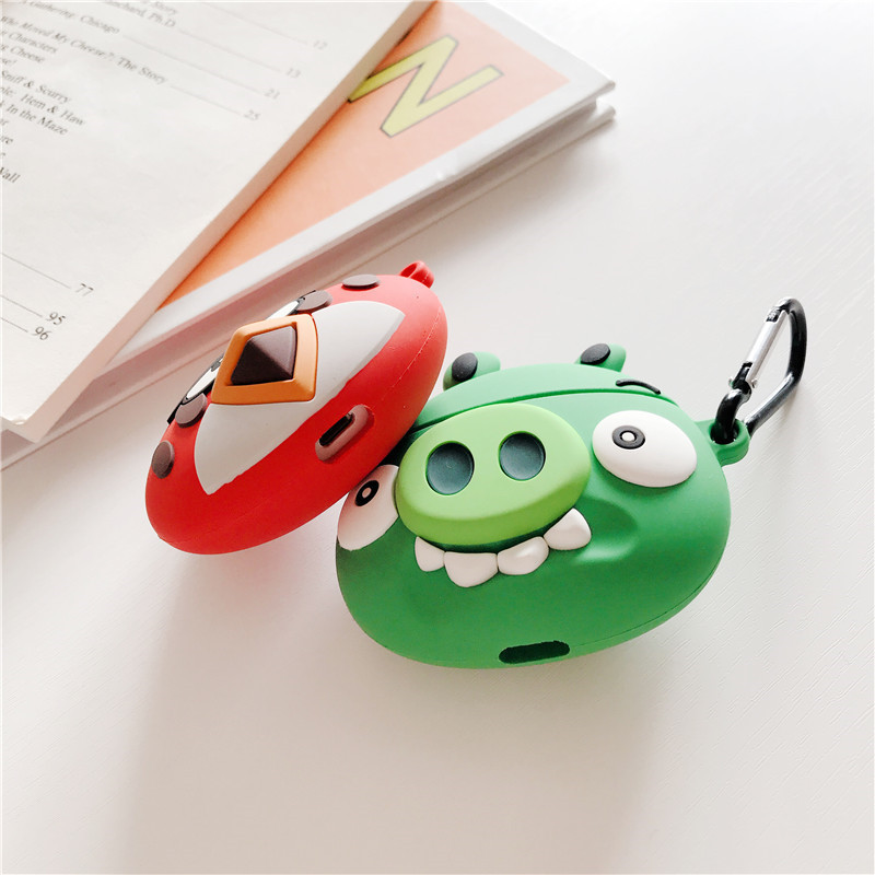 Airpods case, Ốp silicone bảo vệ cho AirPods 1/2 - Angry Bird - Hàng Chính Hãng