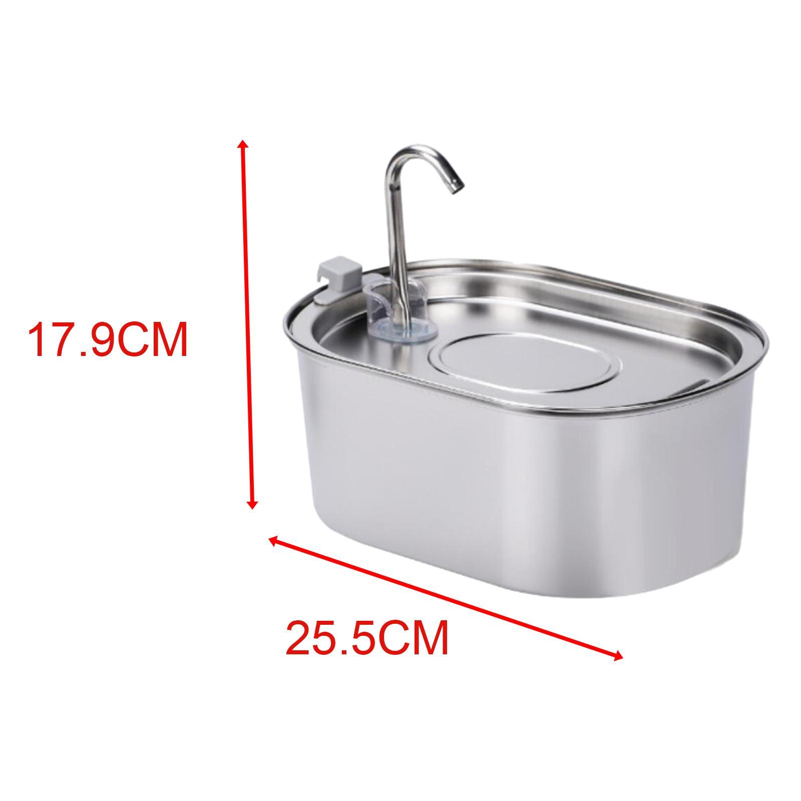 Stainless Steel Cats Pet Water Fountain, Pet Water Dispenser, 3.2L Automatic Metal Dog Drinking Bowl, Pet Water Dispenser Accessories for Cats