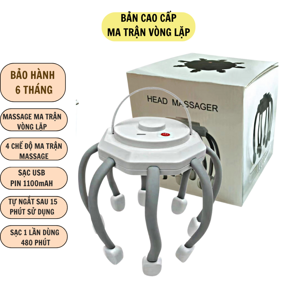 Máy Massage Đầu Sothing DAITASHI LM-080, 4 Chế Độ Massage, Giảm Thư Giãn Mêt Mỏi- Hàng Chính Hãng