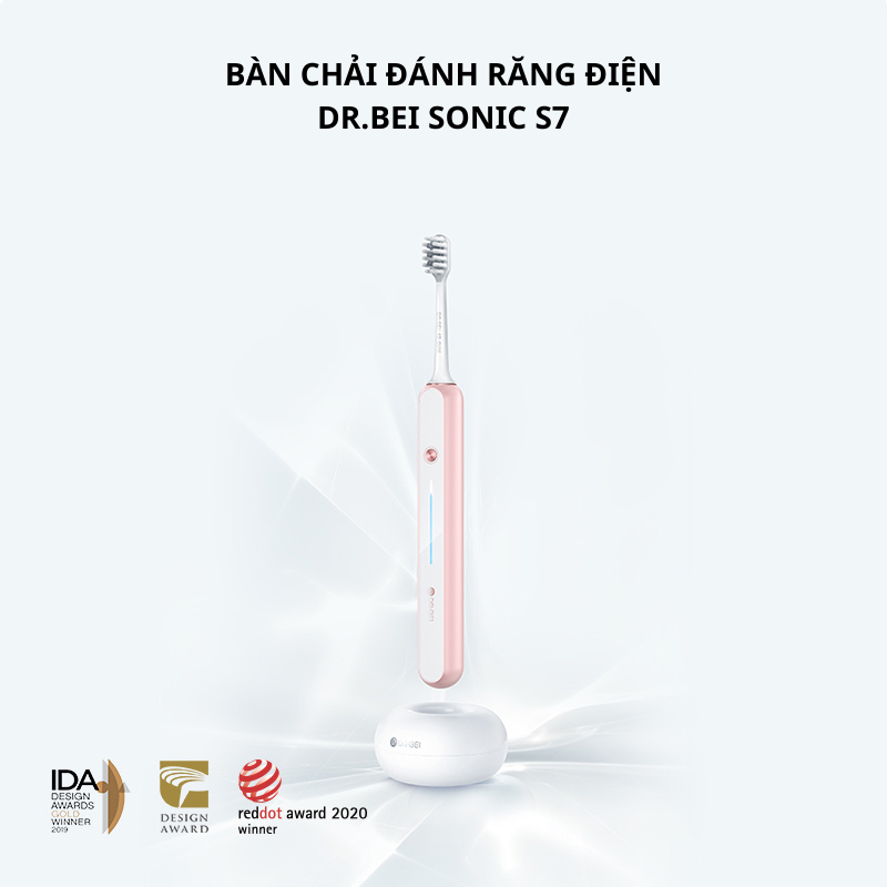 Hình ảnh Bàn Chải Điện Xiaomi DR. BEI  DR. BEI Sonic S7 làm sạch làm trắng răng rung sonic 5 chế độ