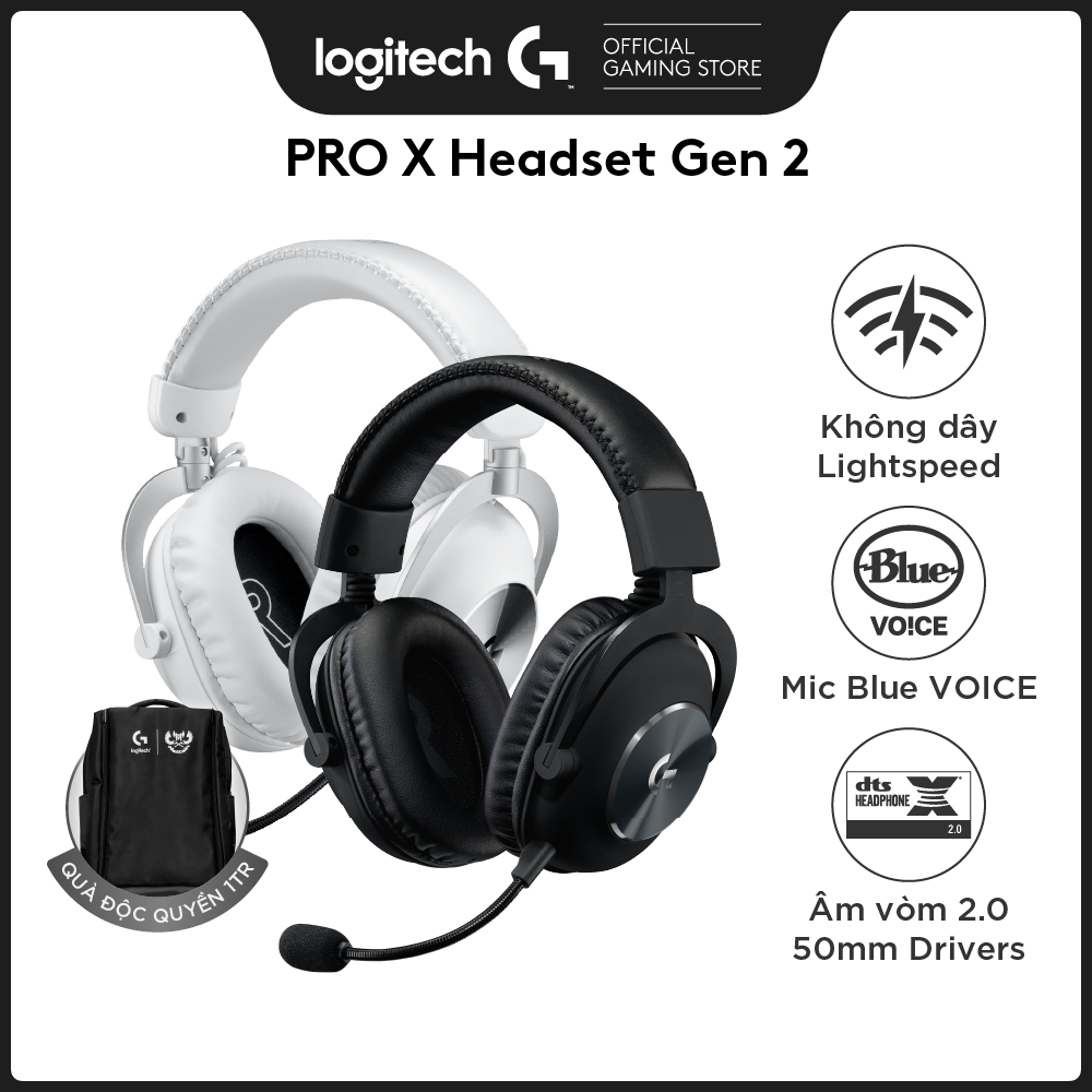 Tai Nghe Gaming Không Dây Logitech PRO X 2 LIGHTSPEED - Hàng Chính Hãng