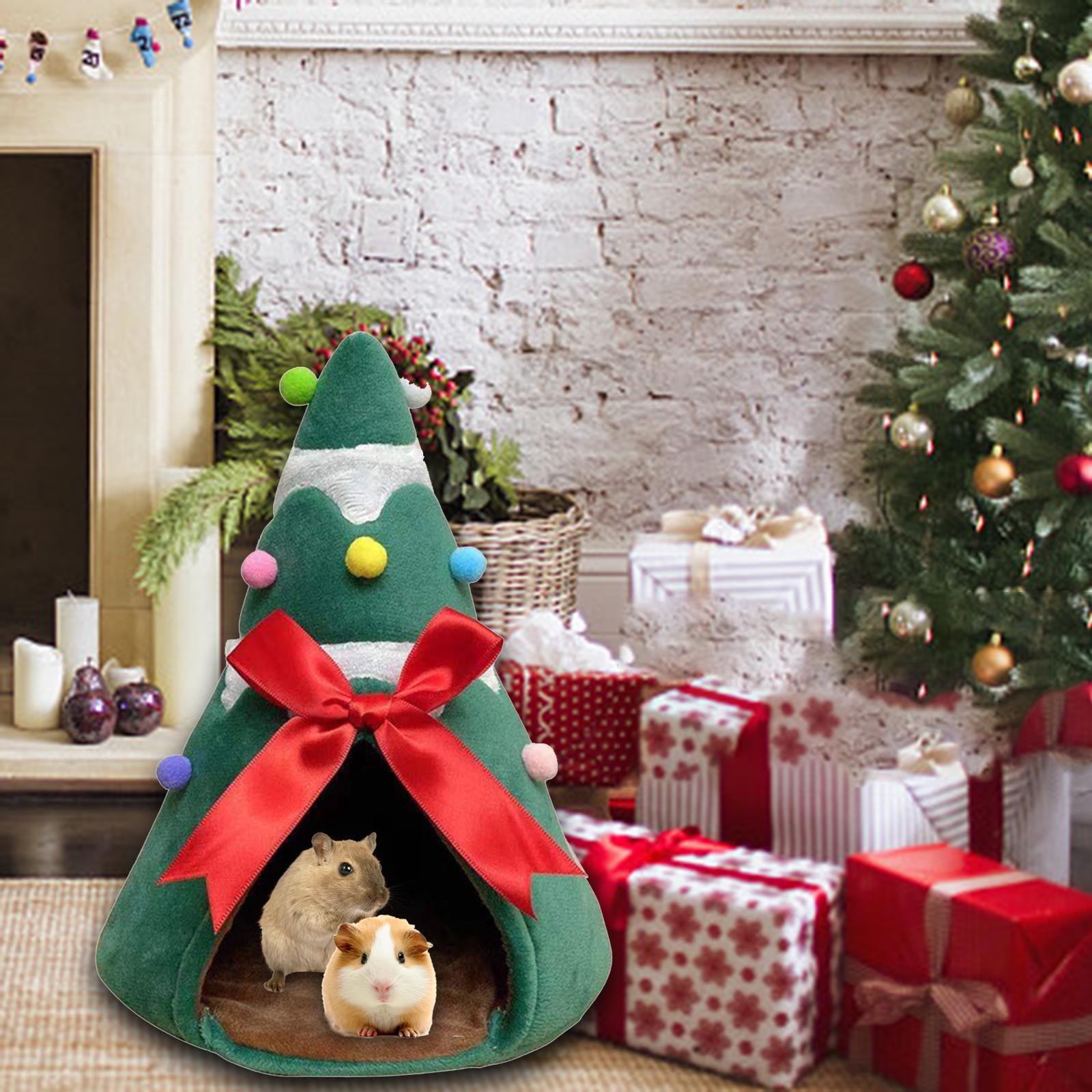 Cat Bed Christmas Tree Shape Warm Comfortable Soft for Sleeping Pet Accessories