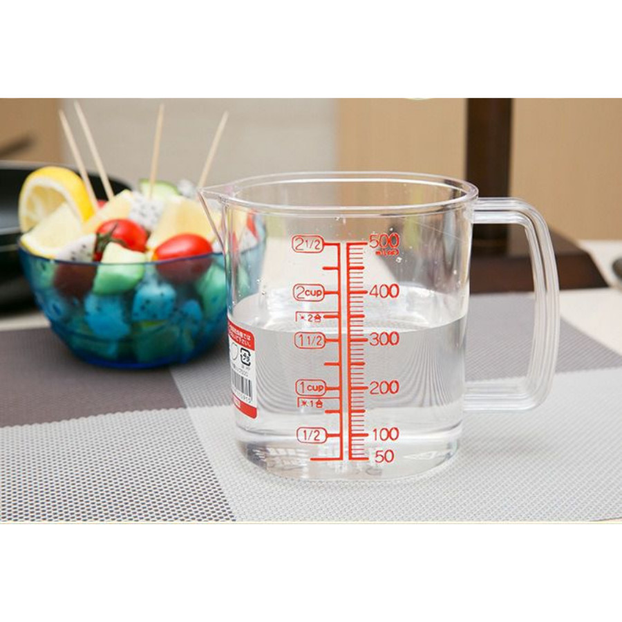 Combo 2 ca đong  đo lường có vạch chia 500ml dùng cho nhà bếp tặng 2 zipper 10cm