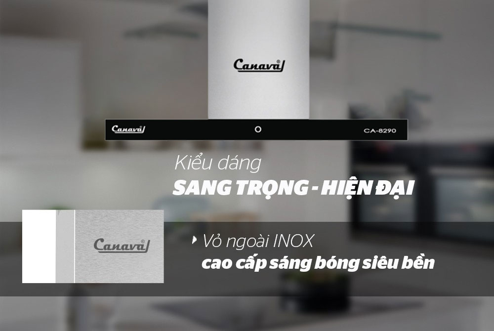 Máy hút mùi kính phẳng CANAVAL CA8290 - Hàng nhập khẩu