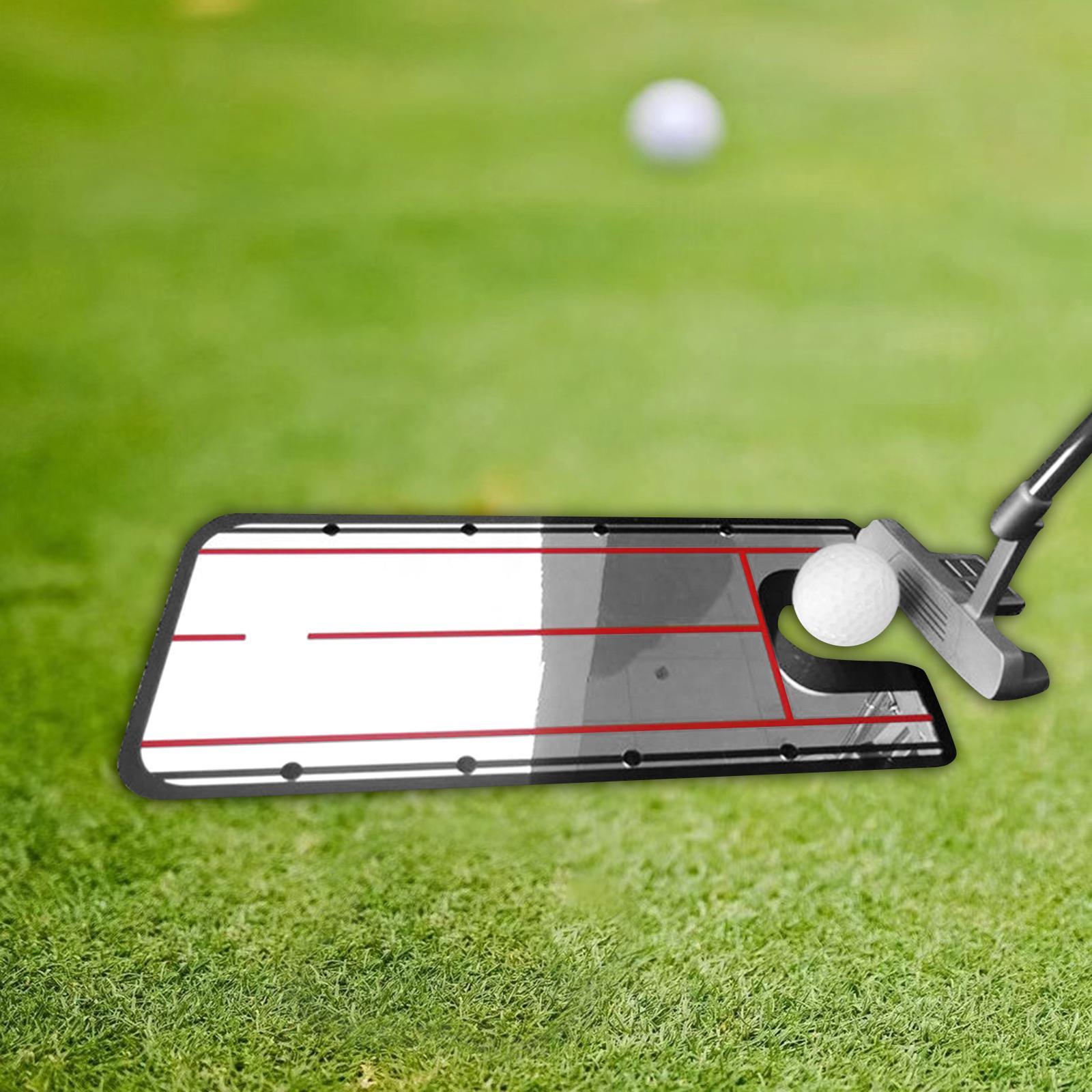 Golf Putting Alignment Mirror Golf Putting Practice Acrylic Golf Putting Trainer Golf Putting Training Aid for Indoor Outdoor