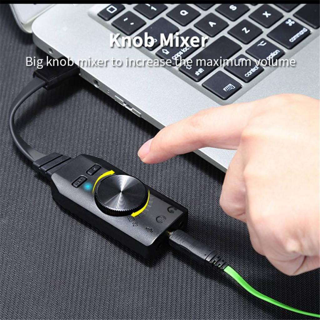 Sound Card Virtual 7.1-Channel USB External Audio Stereo Converter 3.5mm
