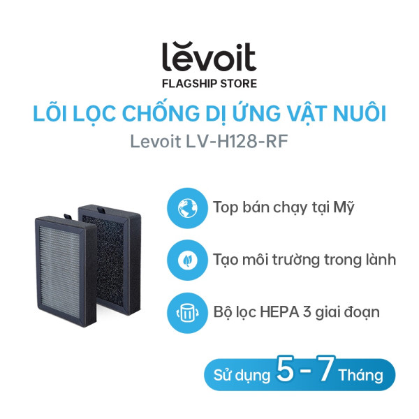 Lõi Lọc Diệt Khuẩn Cho Levoit H128-RF Gồm 2 Bộ Lọc Bộ Lọc Sơ Và Bộ Lọc HEPA | Hàng Chính Hãng