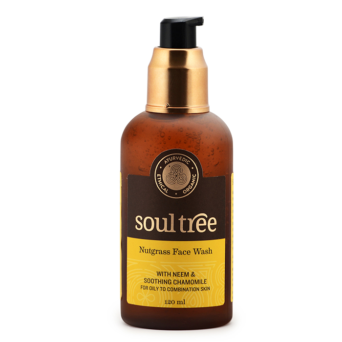 Sữa Rửa Mặt Sạch Da - Làm Sáng Da Dành Cho Da Nhờn &amp; Mụn Soultree Nutgrass Facewash 120ml