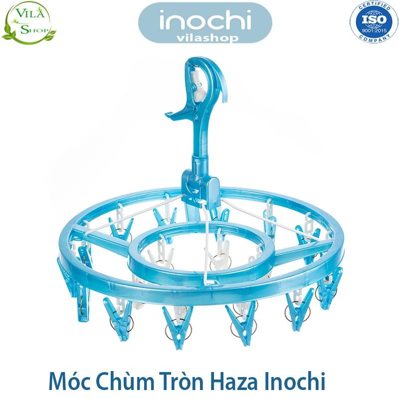 Móc Chùm Phơi Quần Áo, Móc Chùm Haza Hình Tròn, Móc Quần Áo Trẻ Em Nhựa Cao Cấp Inochi