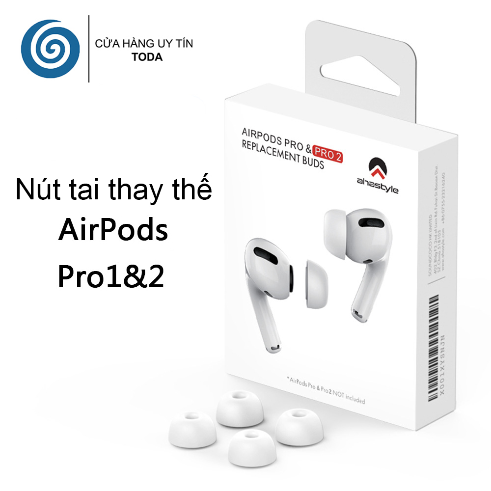 Nút Tai Nghe Thay Thế Cho AirPods Pro 1 &amp; 2 (Bộ 2 Cặp) - Hàng Chính Hãng