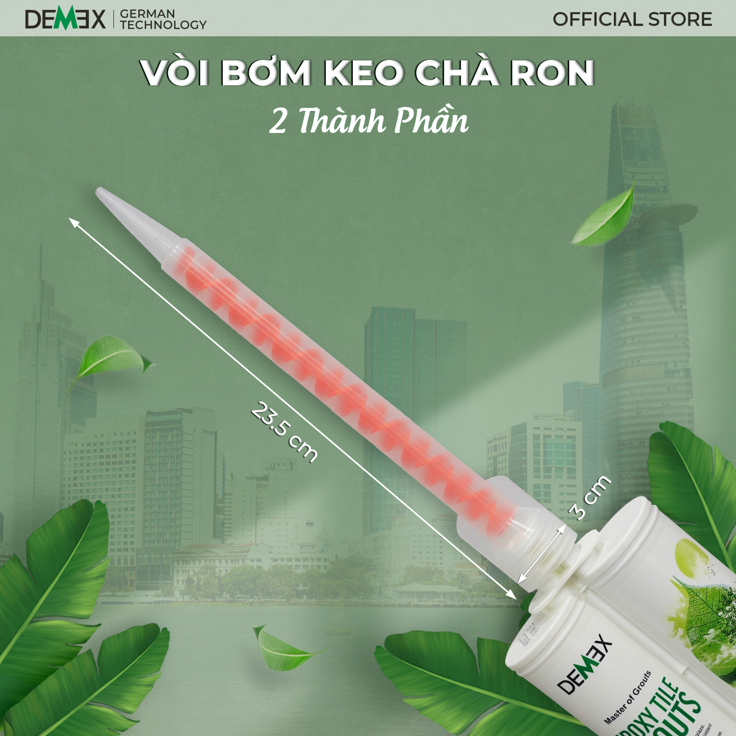 Vòi Bơm Keo Chà Ron 2 Thành Phần DEMEX