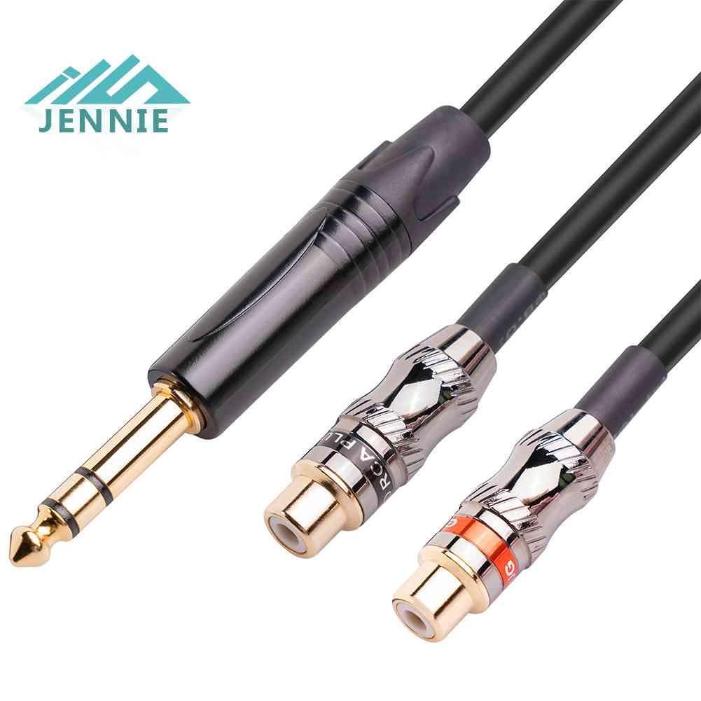 Cáp Chia Audio 6.35mm ĐầU CắM Sang Lỗ CắM 2RCA Mạ VàNg 24k Connec