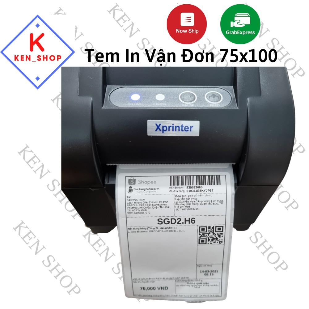 (CUỘN 30M) Tem nhiệt 75x100 - DECAL nhiệt 7.5x10cm in nhãn, in vận đơn