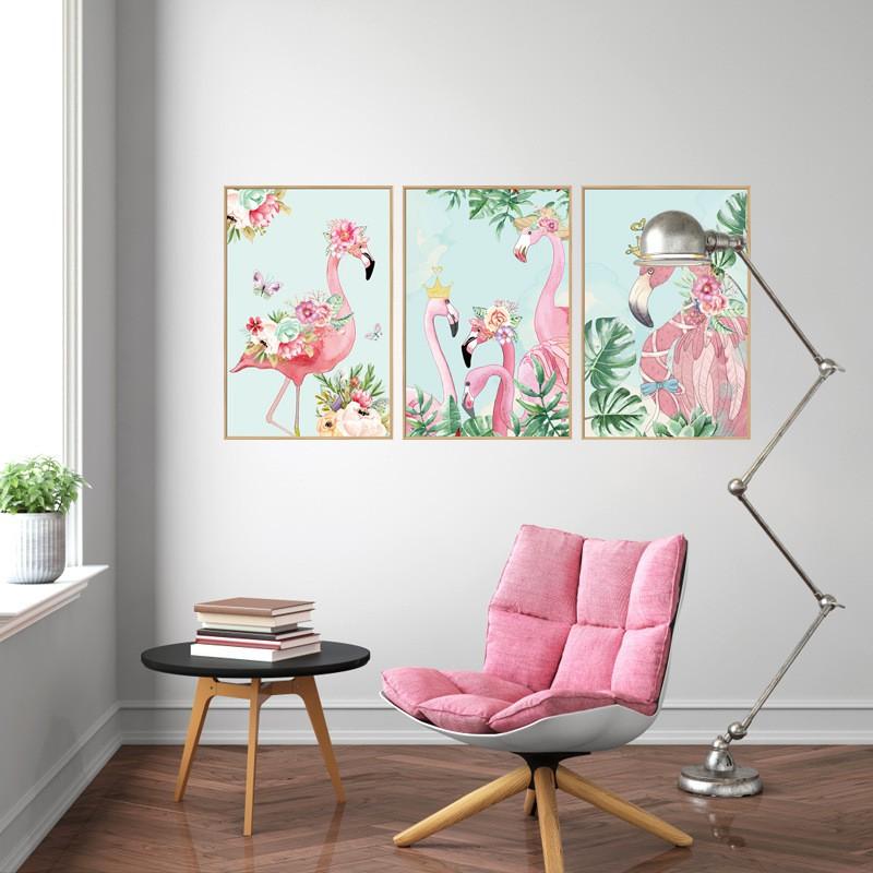 Decal dán tường Khung ảnh chim hạc