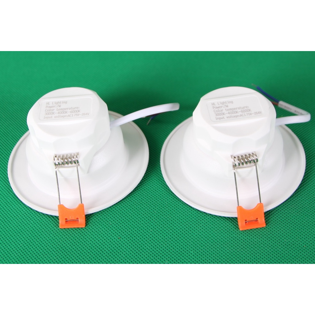 Đèn Led Âm Trần 3 Màu 7W Viền Vàng/Bạc, Đèn Downlight Đổi Màu, Đèn Trần Trang Trí Phòng, Shop Thời Trang Hàng Chính Hãng