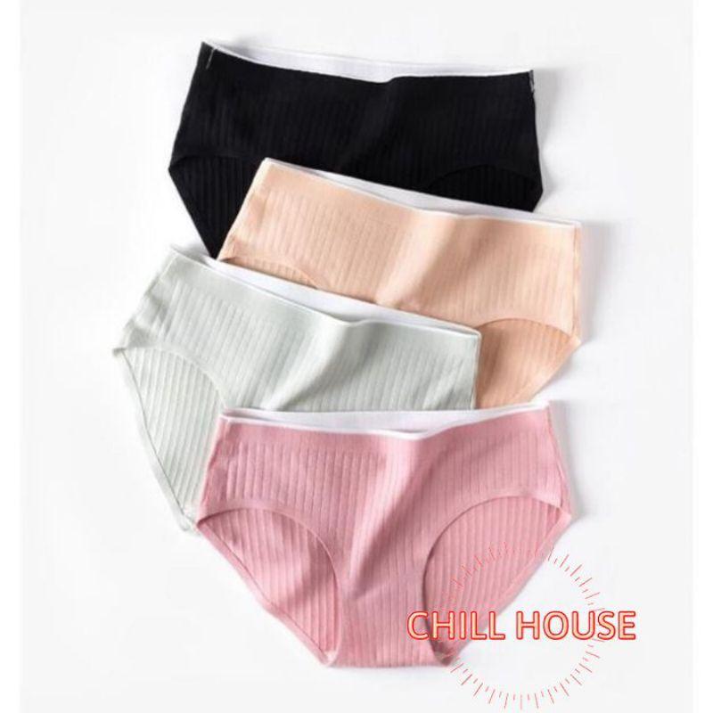 MẪU MỚI-Quần lót cotton gân tăm không đường may kháng khuẩn - CHILLHOUSE