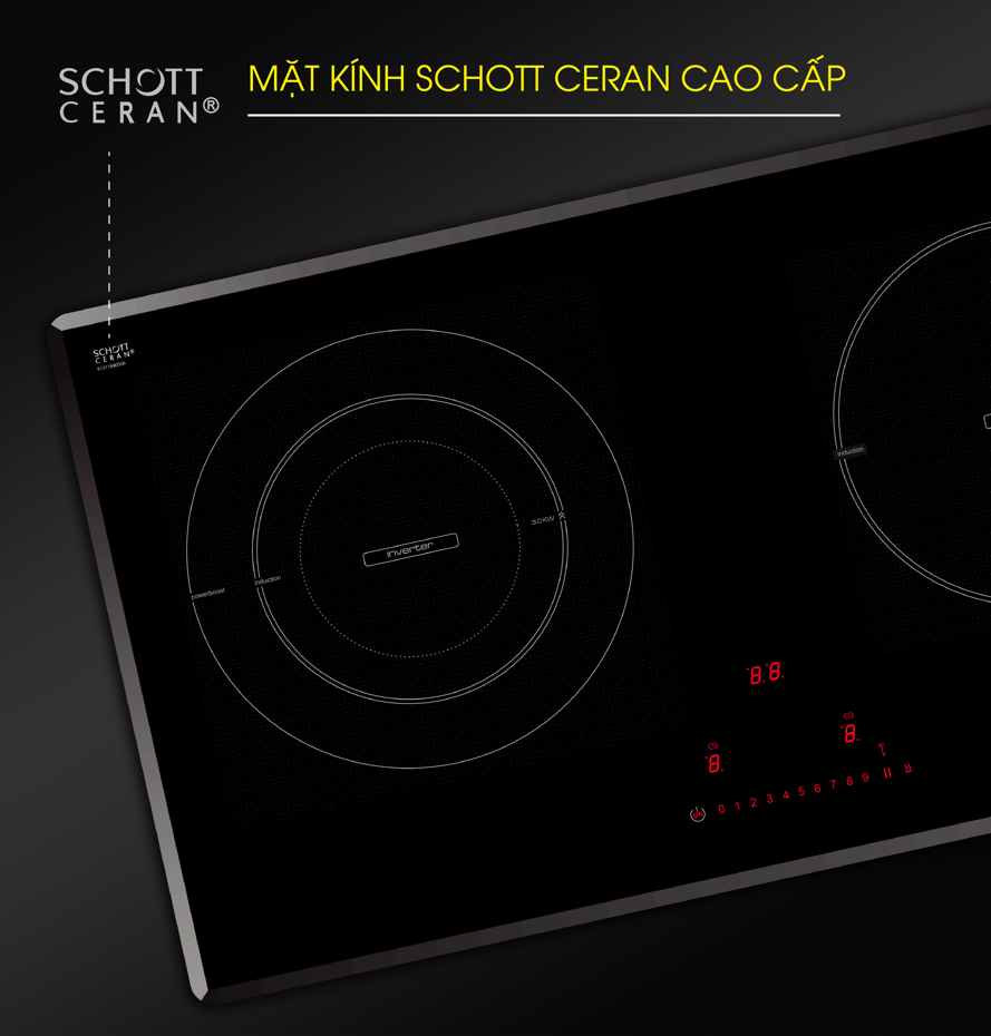 Bếp từ đôi Kocher DI-801GE IPLUS- Hàng Chính Hãng