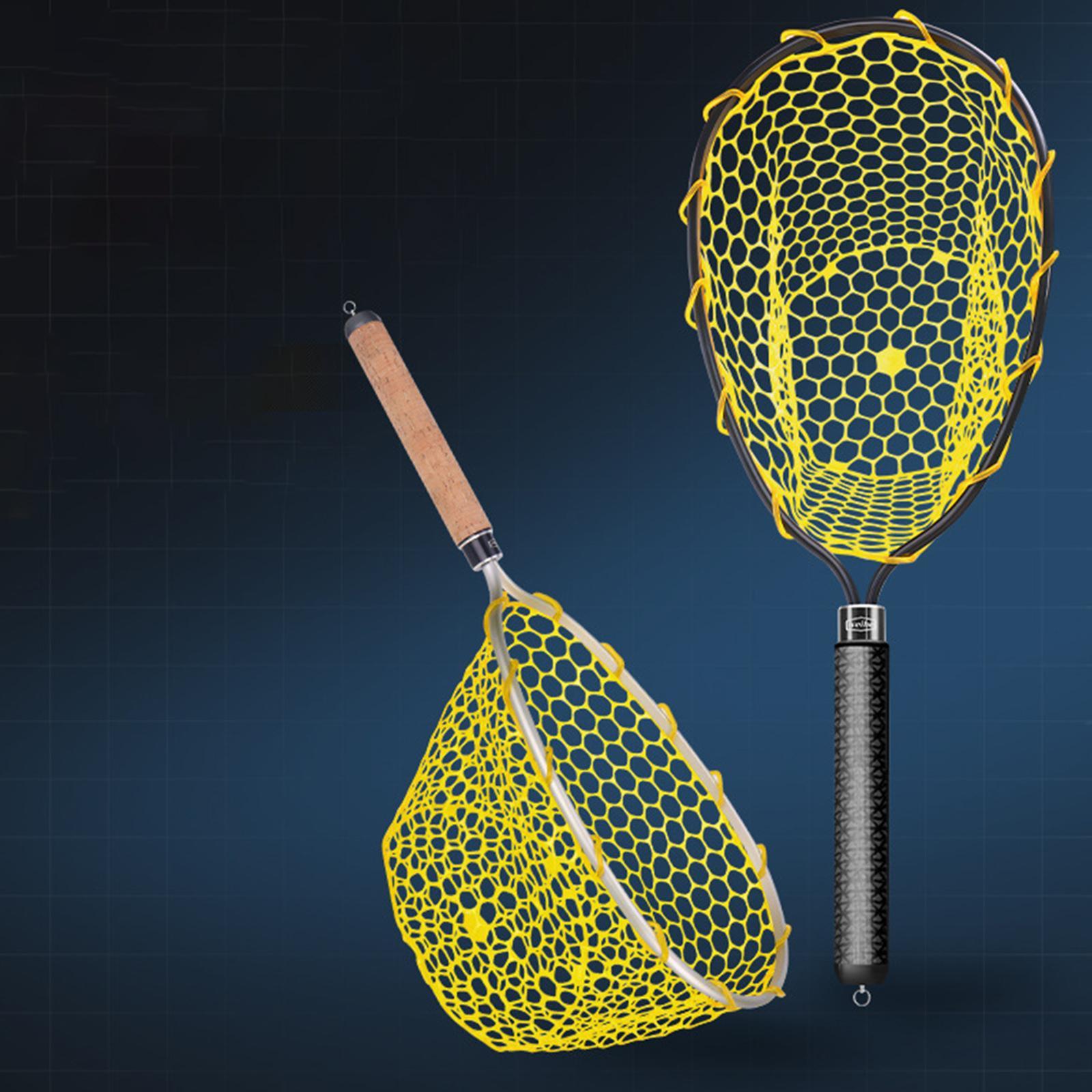 Fishing Landing Net Fishing Mesh Net Comfortable Lightweight Portable Accessories Fish Catching Net for Salmon Bass Boat Outdoor