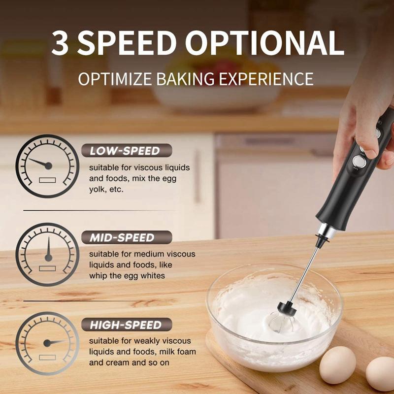 Mini Frother Cho Cà Phê, Bọt Sữa Cầm Tay, Đánh Uống Phối Cho Cà Phê Matcha USB Sạc Với 10 Stencils