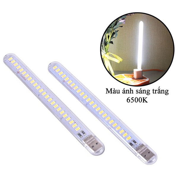 Đèn Led 24 Bóng Siêu Sáng Cắm Cổng Usb (Tặng 1 Móc Khóa Dây Da Pu Đính Đá Lấp Lánh Màu Ngẫu Nhiên)